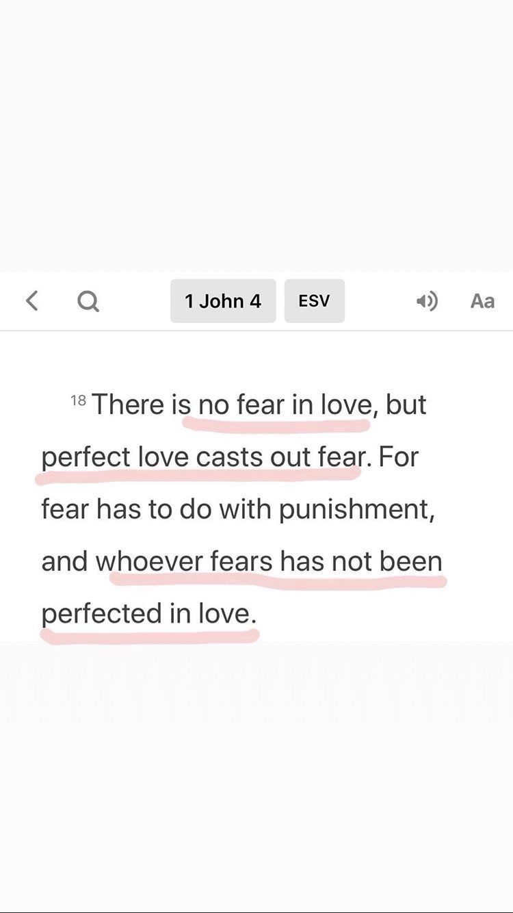 There is no fear in love,